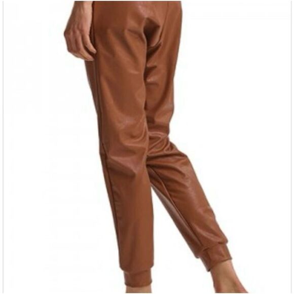 Commando Pink Faux Leather Jogger Pants Pockets Sz Medium - Picture 12 of 12